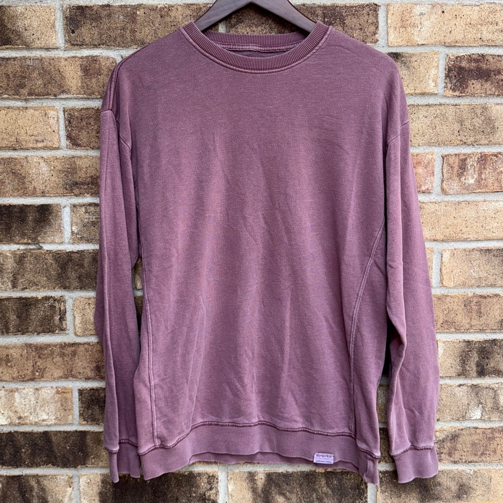 Distressed loose fit pullover